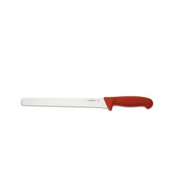 Neville Genware Giesser Slicing Knife Red - Serrated 25cm