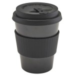Neville Genware Black Reusable Bamboo Fibre Coffee Cup, 350ml