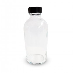 Barcraft Round Glass Bottle, Clear - 250ml 