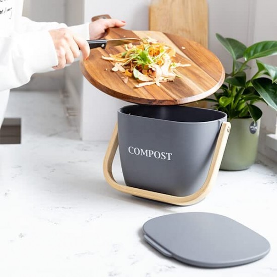 Natural Elements Kitchen Compost Bin , Bamboo Fibre, Grey, NECOMPGRY Shop quality Natural Elements Kitchen Compost Bin , Bamboo Fibre, Grey in Kenya from vituzote.com Shop in-store or online and get countrywide delivery!