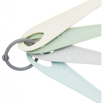 Colourworks Scoop-Shaped Plastic Measuring Cups - 'Classics' Colours (Set of 4)