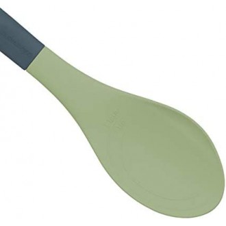 Colourworks Classics Green Silicone-Headed Kitchen Spoon with Long Handle