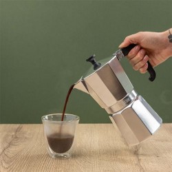 La Cafetière Venice Moka Pot Aluminium Espresso Maker, 9-Cup, 470ml