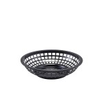 Neville GenWare Round Fast Food Basket Black, 20cm 20 x 5cm (Dia x H)