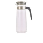 Neville Genware Glass Water Jug With Stainless Steel Lid, 1.5 Litres