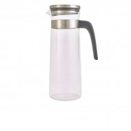 Neville Genware Glass Water Jug With Stainless Steel Lid, 1.5 Litres