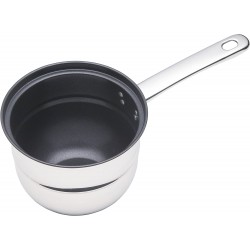 Kitchen Craft Stainless Steel Non-Stick Porringer/ Bain Marie Pan ,Silver, 16cm