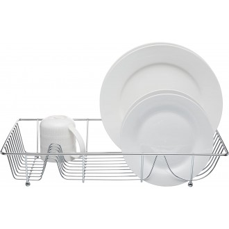 Kitchen Craft Large Chrome-Plated Metal Dish Drainer Rack, 48 x 33 cm (19” x 13”)