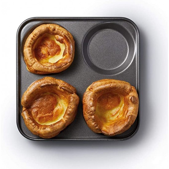 Bakeware : MasterClass Non-Stick 4 Hole Yorkshire Pudding