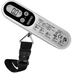 Duronic Digital Luggage Scales silver| 50kg Capacity | Programmable | Weighs Suitcases and Bags | Overweight Warning Light 