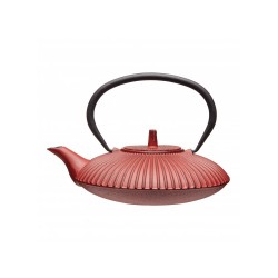 La Cafetière Cast Iron Teapot and Infuser, 600ml, Red