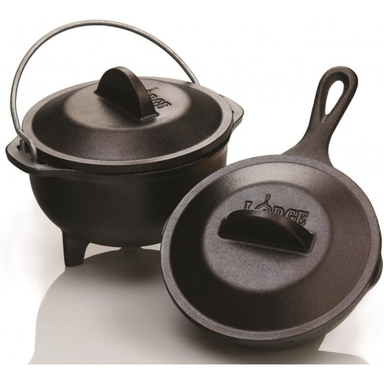 Lodge H5MS 5 Pre-Seasoned Heat-Treated Mini Cast Iron Skillet with Cover