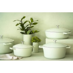 Master Class Cast Aluminium Casserole Dish, 4 Litre, Mint Green