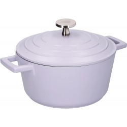 MasterClass Cast Aluminium Casserole Dish, 5 Litre, Lavender