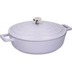 Master Class Cast Aluminium 4 Litre Shallow Casserole Dish with Lid