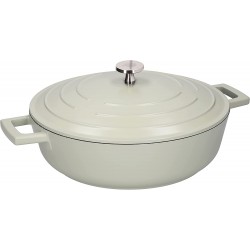 Master Class Cast Aluminium Shallow Casserole Dish, 4L, Mint Green