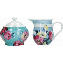 Mikasa Clovelly Porcelain Sugar Bowl and Creamer Set in Gift Set 220 ml