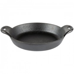 Lodge 16-Ounce Cast Iron Oval Mini Server, Black