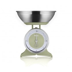 Swan Retro Scale, 5KG Capacity with Stainless-Steel Mixing Bowl, Cream
