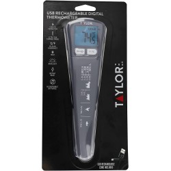 Taylor Pro Instant Read USB Digital Rechargeable Cooking Meat Thermometer