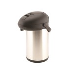 Neville Genware Stainless Steel Unbreakable Vacuum Pump Pot, 3.5 Litres 