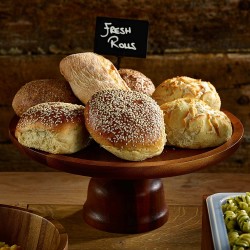 Neville Genware Acacia Wood Cake Stand, 33cm Diameter
