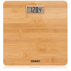 Duronic Body Scale| Measures Body Weight in Kilograms, lbs and stones | Lightweight Eco-Friendly Bamboo Design| 180kg Capacity