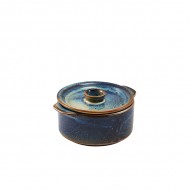 Neville Genware Terra Porcelain Aqua Blue Mini Casserole Dish, 10.4cm