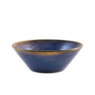 Neville Genware Terra Porcelain Aqua Blue Conical Bowl, 14cm