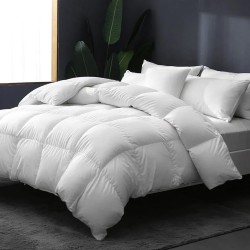 Superior Solid All Season Down Alternative Microfiber Comforter King  Size- White
