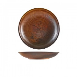 Terra Porcelain Rustic Copper Deep Coupe Plate, 21cm
