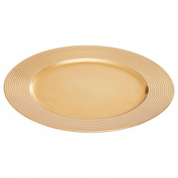 Premier Dia Gold Charger Plate With Ribbed Rim, 33cm