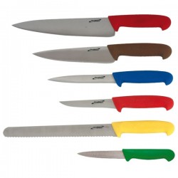 Neville Genware 6 Piece Colour Coded Knife Set + Knife Wallet