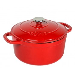Lodge Enameled Cast Iron Dutch Oven Red, 5.2 Litres
