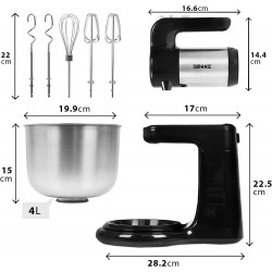 Duronic Stand Mixer SM3 | 2-in-1 Design: Standing Mixer or Handheld Mixer | Electric | 300 WATTS