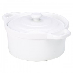 Neville Genware Porcelain Covered Mini Casserole Dish, 14cm/5.5"