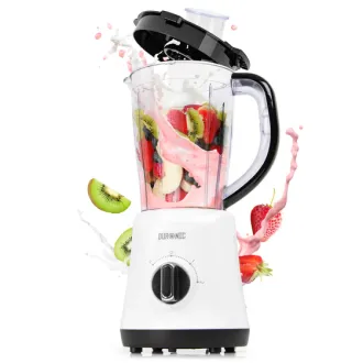 Duronic Jug Blender BPA Free 1.5L Smoothie Maker for Ice Slushies Protein Shakes Baby Food & Soups 500W Electric Blenders with Removable Blades Soup Makers with Pulse - 1Year Warranty