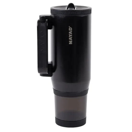 Nayad Hydrostash Tumbler with Snackbox - Black, 680ml ( 12 hours hot )