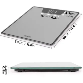 Duronic Digital Bathroom Body Scales | Measures Body Weight in Kilograms and Pounds | 180kg Capacity