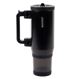 Nayad Hydrostash Tumbler with Snackbox - Black, 680ml ( 12 hours hot )