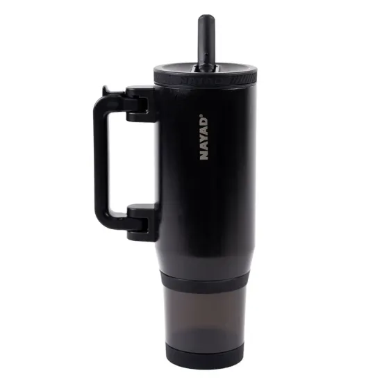 Nayad Hydrostash Tumbler with Snackbox - Black, 680ml ( 12 hours hot )