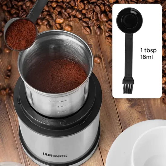 Duronic Electric Coffee Grinder Spice Mill with 2 in1 Wet & Dry Stainless Steel Cups 200W Grinder for Spices 200W Grinding Mini Hopper for Coffee Beans, Herbs, Nuts - 1Year Warranty, CG421 Shop quality Duronic Electric Coffee Grinder Spice Mill with 2 in1 Wet & Dry Stainless Steel Cups 200W Grinder for Spices 200W Grinding Mini Hopper for Coffee Beans, Herbs, Nuts - 1Year Warranty in Kenya from vituzote.com Shop in-store or online and g