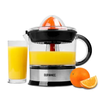 Duronic Electric Citrus Juicer Lemon Juicer Citrus Press with Adjustable Pulp Filter Fresh Orange Juice Maker Extractor for Lemons, Limes etc With 2 Sized Juicing Cones - 1 Year Warranty