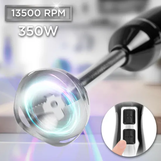 Duronic Electric Hand Blenders Handheld Immersion Blender Stainless Steel Food Mixer, 350W
