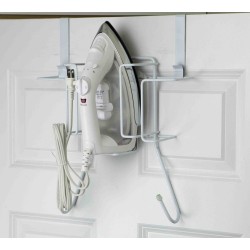 Home Basics Over the Door Hanging Iron Plus Board Holder and Organizer