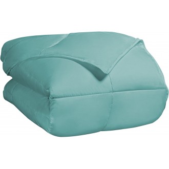 Superior All-Season Down Alternative Comforter with Baffle Box Construction, Twin, Turquoise