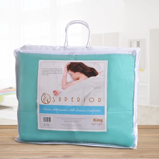 Shop quality Superior All-Season Down Alternative Comforter with Baffle Box Construction, Twin, Turquoise in Kenya from vituzote.com Shop in-store or online and get countrywide delivery!