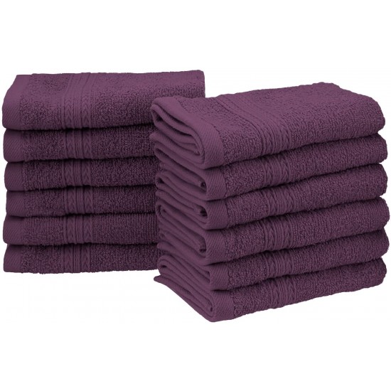 Shop quality Eco-Friendly 100 Percent Ringspun Cotton Face Towel Set - Eggplant, 12 Pieces, 33cm x 33cm in Kenya from vituzote.com Shop in-store or online and get countrywide delivery!