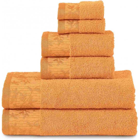 Shop quality Wisteria 100 Cotton, Soft & Absorbent Towel Set, (2 Bath, 2 Hand, and 2 Face Towels), 6-Piece, Mandarin in Kenya from vituzote.com Shop in-store or online and get countrywide delivery!