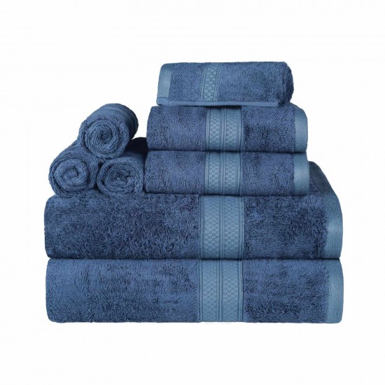 Shop quality Superior 650GSM Ultra-Soft Hypoallergenic Rayon from Bamboo Cotton Blend Assorted Bath Towel Set, Set of 8 - Royal Blue in Kenya from vituzote.com Shop in-store or online and get countrywide delivery!